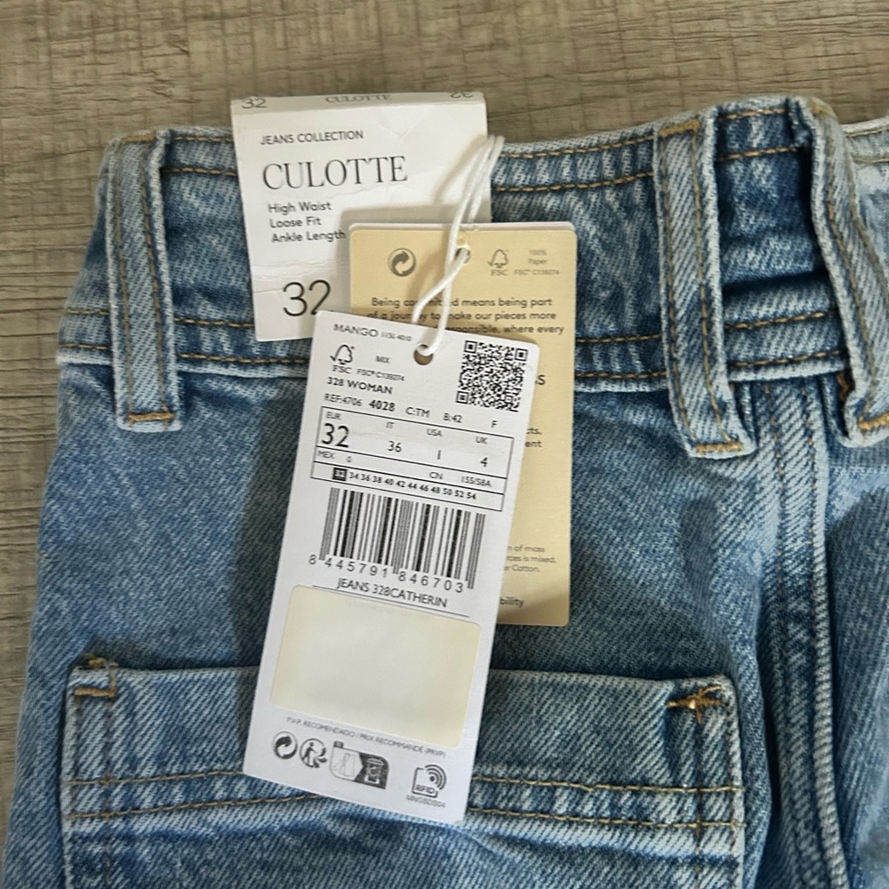 Mango Women's Blue High Waist Jeans